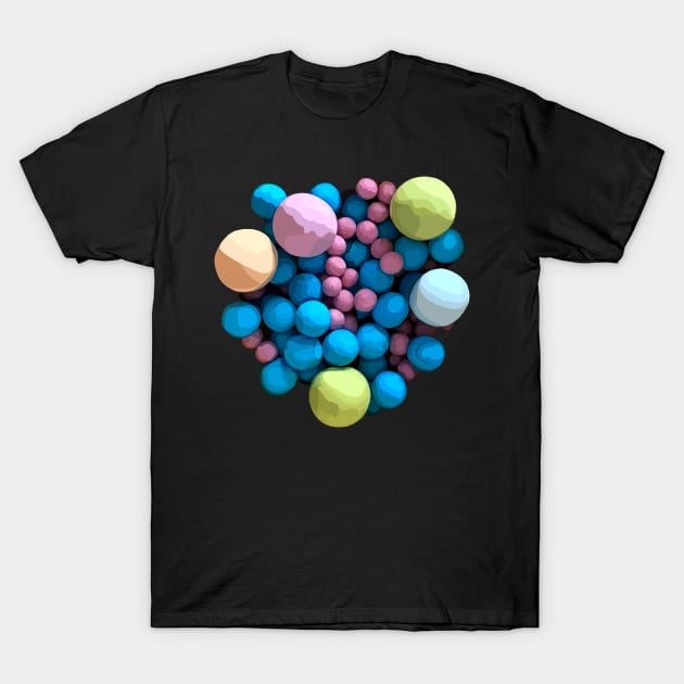 Colorful multiverses on black T-Shirt by A_using_colors